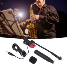Alctron IM500 Microfono un Condensatore un Clip per Strumenti un Collo di Cigno Microfono per Orchestra Sassofono Tromba Sax