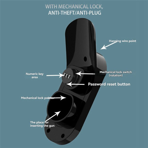 For Type 2 Connector EU Plug ForElectric Car Charging  Socket Wall Mount Bracket EV Charger Cable Holder 1