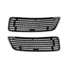 1Pair Car Hood Upper Vent Grille Trim Cover Glossy Black for W221 W251 2007-2013 A2218800205 A2218800305