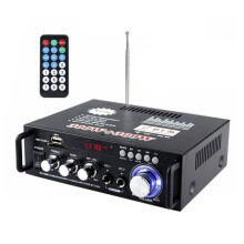 Amplificador  de 600 W CA 110 V, 2 Canales, Audio Estéreo HIFI, Amplificador de Potencia, Radio FM USB con Control Remoto, Enchufe