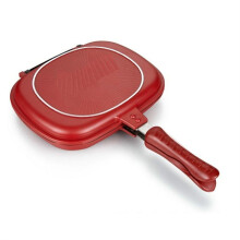 Square Double Sided Frying Pan, Kitchen Non-Stick Baking Pancake Pan Omelette Trays,Indoor/Outdoor Camping Sandwich 28cm