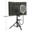 Microphone Isolation Screen Mic Sound Absorbing Screens Adjustable for Broadcasting Podcasts Recording Singing Studio 6