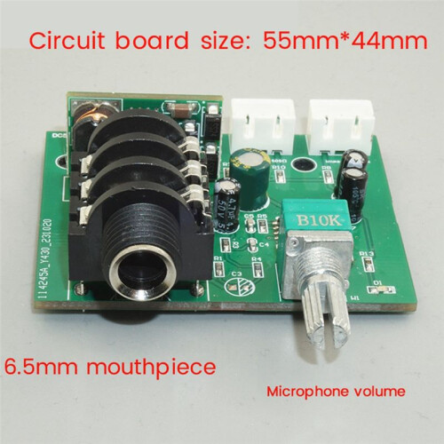 Dynamic Microphone Capacitor Amplifier Preamplifier Mic Pickup Small Signal Amplification Circuit Module 6.5mm Interface 1