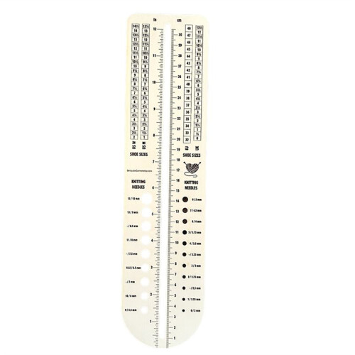 Multi-Functional Sock Ruler for Knitting Wooden Sock Knitting Needle Gauge, Oval Rectangle Yarn Wrap Guide Board 2