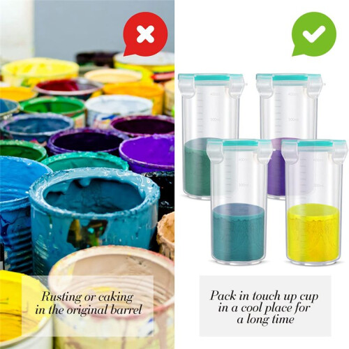 Touch  Paint Container Touchup Cups Paint Storage Cups with Lids Paint Storage Containers Airtight Paint Container 6Pc 2