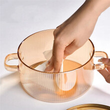 Glass Saucepan Clear Cooking Pot Soup Pot Heating Dual Handles Glass Saucepan with Cover Gold