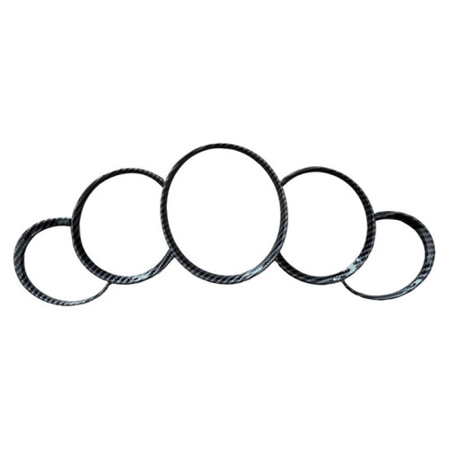 ABS Dashboard Instrument Panel Decorative Ring Cover Trims Sticker for  911 Cayenne  Carbon Fiber Pattern 1