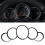 ABS Dashboard Instrument Panel Decorative Ring Cover Trims Sticker for  911 Cayenne  Carbon Fiber Pattern 6