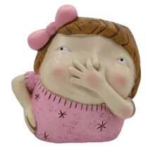 Nose Pinching Boy Fleshy Flower Pot Resin Home Garden Desk Ornaments Gift