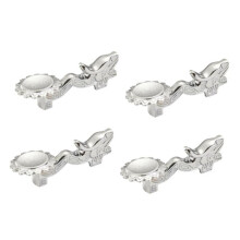 Chopsticks Holder Alloy Retro Dragon Chopsticks Rack Knife Spoon Fork Stand Chopstick Rest,Silver 4PCS