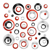 72Pcs Wall Stickers Acrylic Circle Mirror Removable Round Dots Mirror Wall Decoration Wall Decals Murals for Living Room