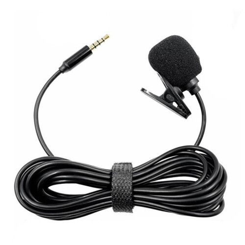Microfone de Lapela Microfone Estéreo Áudio  Microfone com Fio Plugue de 3,5 mm para Celular Tablet Laptop