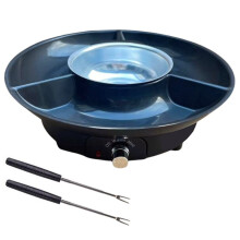 Electric Fondue Set, with Fork, Chocolate Melting Pot, Chocolate Melting Candy Melting Fondue Pot US Plug Black