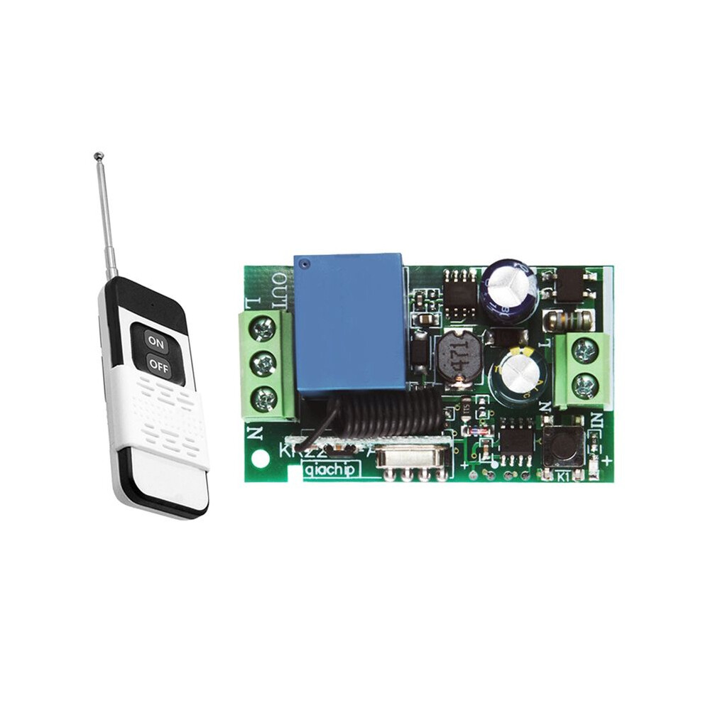 433Mhz Wireless Remote Control For Lights, Fans - 110V/220V, 10A Relay, 100M Range, Easy /Off 6031602070911