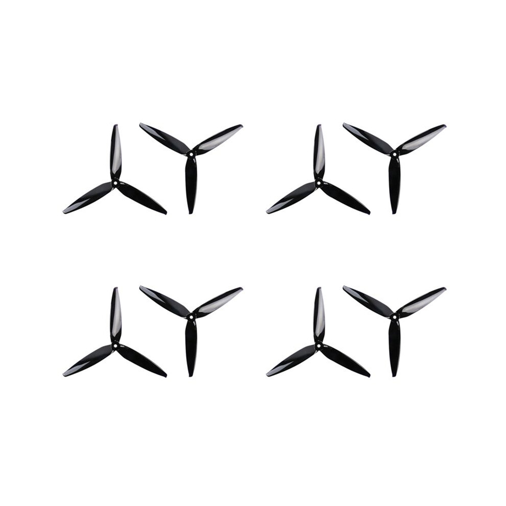 Tauoh Black 4 Pairs 7040 7X4x3 3-Blade Pc Propeller Cw+Ccw For Rc Fpv Freestyle 7Inch Long Range Drones Diy Parts