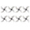 8 Peças D51 2020 Hélice de 4 Lâminas 2x2x4 2 Polegadas 1,5 mm Hélice de PC para RC FPV Racing Freestyle OddityRC Tinywhoop Drone D 1