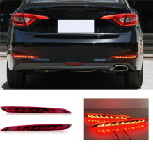 Car LED Rear Bumper Light Reflector Light Turn Signal Lights Brake Light for Sonata 2015-2017
