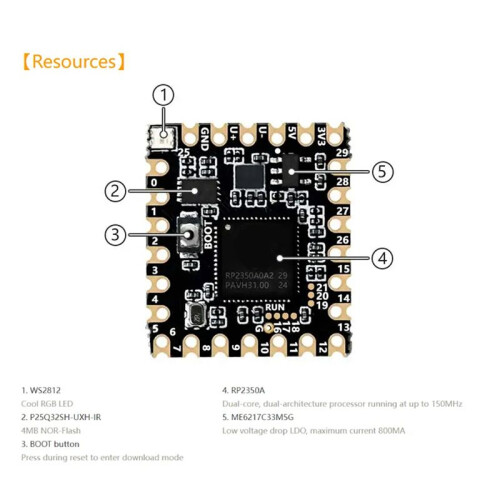 SPOTPEAR dla Raspberry Pi  2 RP2350 Core A Development Board RP2350A RP2350-Core-A Micro-Type Development Board 2