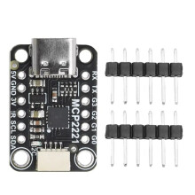 Módulo Adaptador ADC/I2C USB A GPIO MCP2221A, Placa de Procesamiento de Señales de Interfaz TIPO C para Controlador PWM de Sensor de Pantalla OLED.