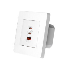 65 W Schnellladefunktion PD3.0 Wandsteckdose Ladegerät GaN-Buchse 3 Typ C USB A Übertemperaturschutz A