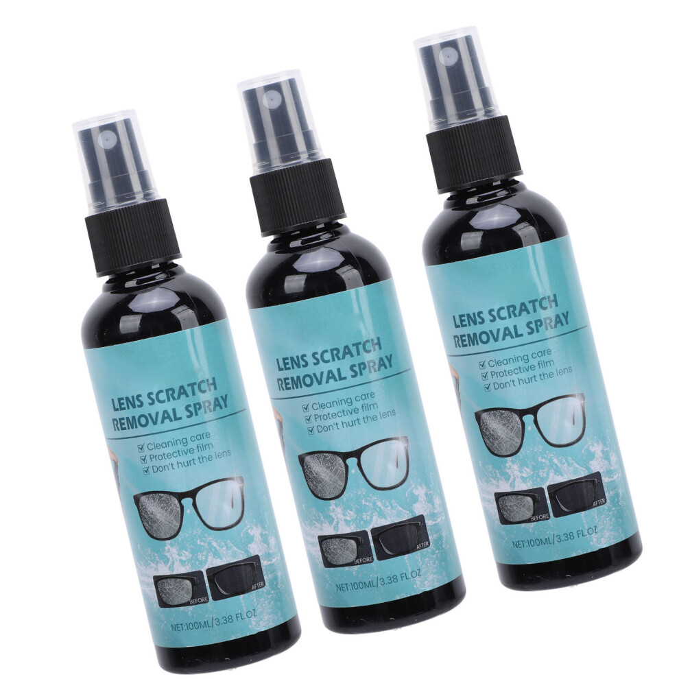 3 Pcs Lens Scratch Remover Spray 100ml for Glasses & Screens