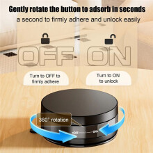 Suction Cup Magnetic Car Phone Mount 360-Degree Rotation Auto Cellphone Vacuum Suction Phone Holder Black