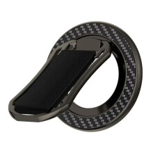 Magnetisk Telefonhållare för 360 Graders Rotation Dubbelmagnet Finger Ring Stand för 14 15 16 för Svart