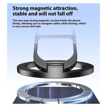Foldable Double Sided Magnetic Phone Holder for Gym Treadmill Folding Holder Magnetic Smartphone Stand Silver