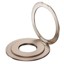 360 Rotation Metal Strong Magnetic Suction Rotating Folding Ring Phone Holder Universal Tablet Desktop Stand Gold