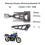 Motorcycle Steering Damper Mounting Bracket for  CB400 VTEC 1999- Motorcycle Modification Parts Silver 6
