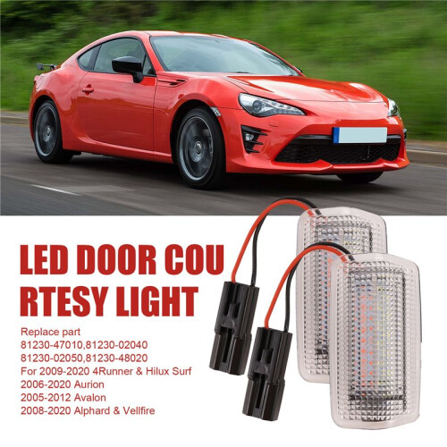 2 Stuks Wit Rood Auto Led Deur Courtesy Light voor  Wish Prius Camry Alphard 2