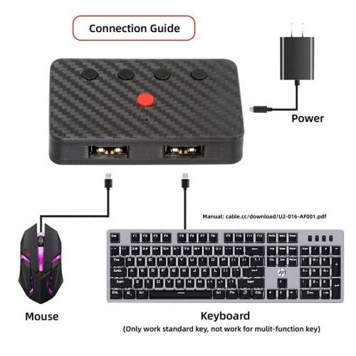 USB Keyboard and Mouse  5.3 Adapter USB Wired Keyboard Mouse to Wireless  Converter 1
