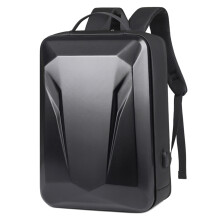 Zaino Antifurto per Laptop con Guscio Rigido, Impermeabile, Zaino da Viaggio, Sottile, Borsa per Computer da Gioco con Lucchetto, Nero, 15-16,1