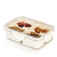 Multi-Compartment Food Storage Box Food Box Container Transparent Refrigerator Finisher Plastic Food Storage A