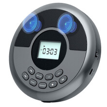 Portable CD Player Rechargeable Discman with Dual Speakers and Headphones Walkman Cd Player Mp3 Player Gray