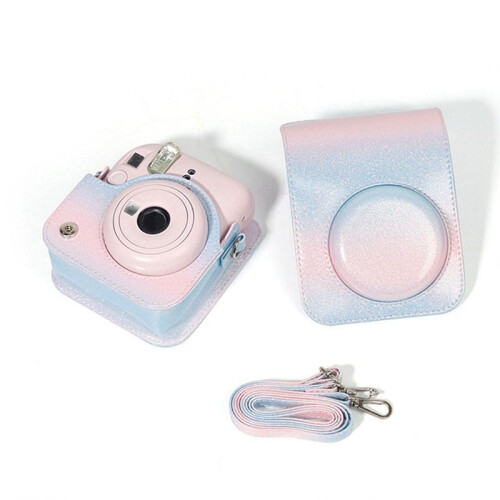 Camera Case with Adjustable Shoulder Strap PU Leather Soft Protective Case Trave Bag for  Instax  12,A 2
