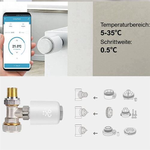 Tuya ZigBee  Thermostatic Valve Heating Controller Thermostatic Radiator Valve Remote Thermostat Mobile App Control 2