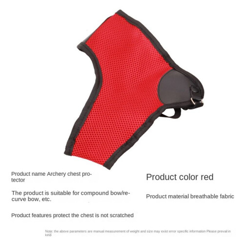 Protetor de Tórax de Arco e Flecha Composto Recurvo Arco e Flechas Equipamento de Proteção Jogo Competitivo Proteção de Tórax Vermelho 1