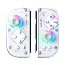 Aolion for  /Lite/Oled Joypad BT 5.2 L/R Gamepad with RGB Light Game Controller for PC Android IOS White