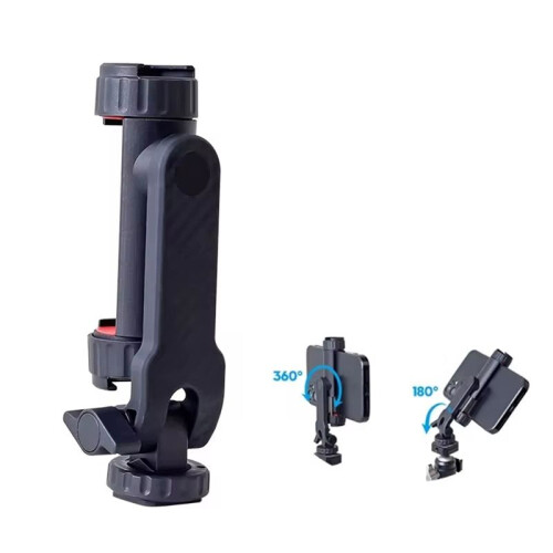 Braçadeira Giratória Horizontal e Vertical para Celular, Suporte Fixo para Câmera e Celular 1