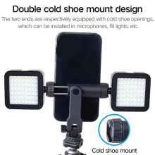 Rotating Horizontal and Vertical Mobile Phone Clamp Cold Shoe Mount Camera Mobile Phone Fixed Bracket