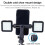 Braçadeira Giratória Horizontal e Vertical para Celular, Suporte Fixo para Câmera e Celular 4