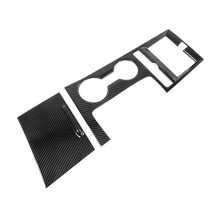 2Pcs Car Carbon Fiber Center Console Gear Shift Panel Water Cup Holder Cover Trim Stickers for K5 2020 2021 2022