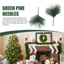 60 PC Artificial Green Pine Needles Branches-Small Pine Twigs Stems Picks-Fake Greenery Pine Picks for Christmas Garland