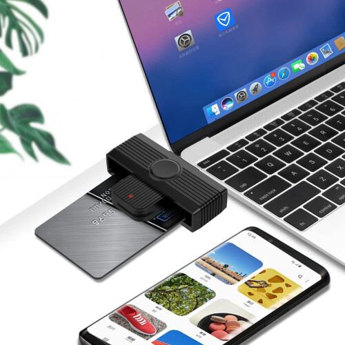 Type C  Card Reader  Card/SIM/ID/CAC Card  Card Reader Adapter voor Android Telefoons PC Computer