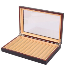 12 Griglie Portapenne in Legno Custodia per Stilografica Custodia per Fontana di Lusso Trasparente per Finestra Portapenne-Collezione Organizer Ebano