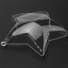 20 Stuks 80 Mm Doe-Het-Zelf Invulbare Ballen Doorzichtige Plastic Ornamenten Ballen Kerstboom Ornament Snuisterij Feestartikelen (Stervorm)