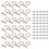 25 pcs D-Ring Picture Frame Hanging Hooks Double Hole Hangers With Screws Silver 1