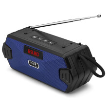 Tragbarer Drahtloser Lautsprecher  -Subwoofer UnterstüTzt TF-Karte USB-Lautsprecher FM-EmpfäNger/Radio mit FM-Blau