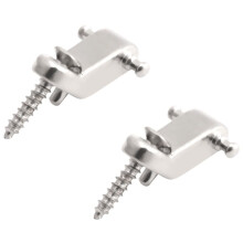 Un Set 2 Pz elettrica rullo della stringa della chitarra Albero fermo della stringa - argento
